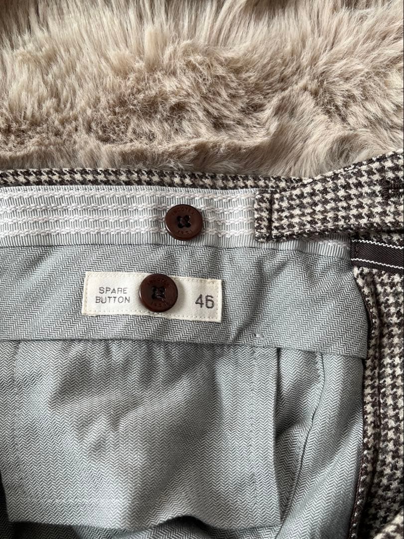 INCOTEX SLOWEAR チェック柄 スラックス サイズ46