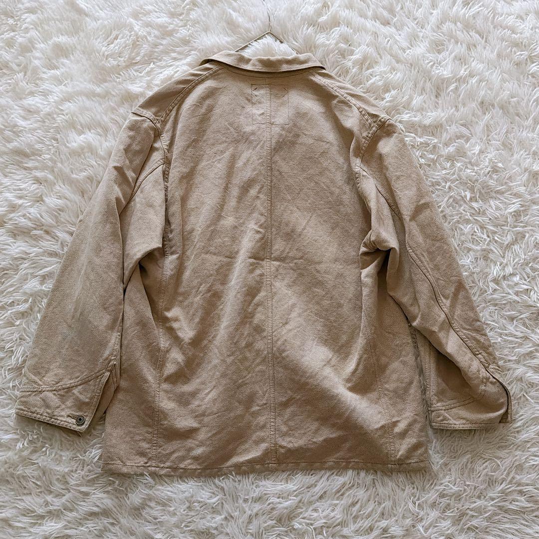 AUBERGE リネン混 カバーオール ワークジャケット 42サイズ ベージュ