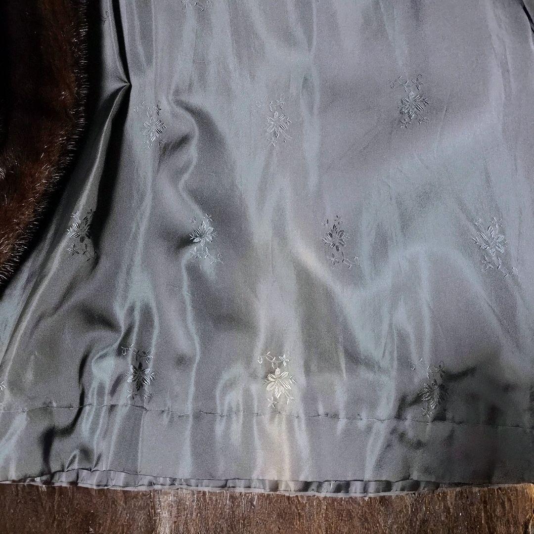 ロングコート　ミンク　毛皮　リアルファー　逆毛　Ｓ