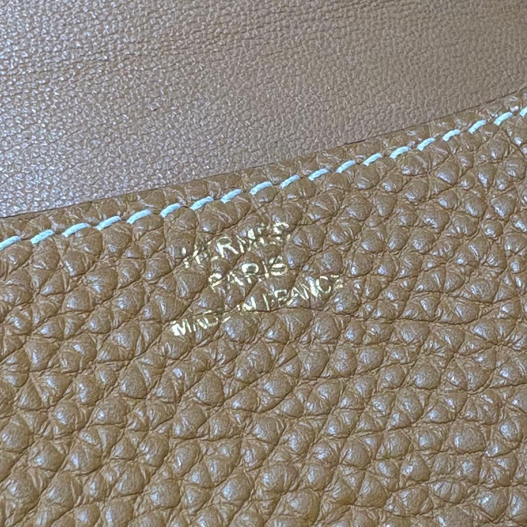 ⭐︎HERMES⭐︎ ドゴン　カードケース　ゴールド　ブラウン　名刺入れ　□L