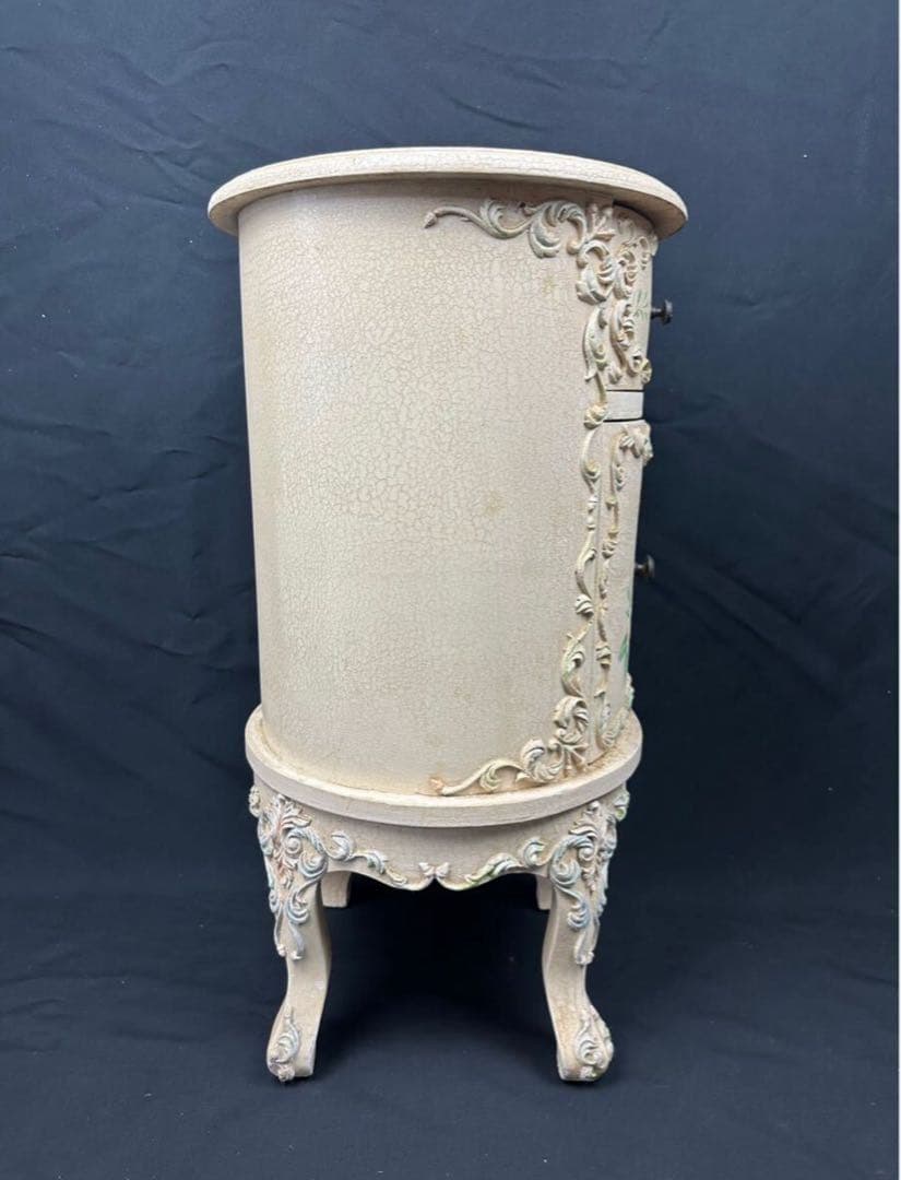 ロココ調 イタリア コンソールチェスト サイドテーブル 飾り台 家具 中古 猫足