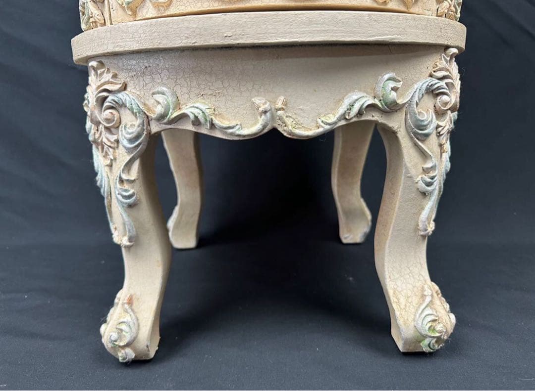 ロココ調 イタリア コンソールチェスト サイドテーブル 飾り台 家具 中古 猫足