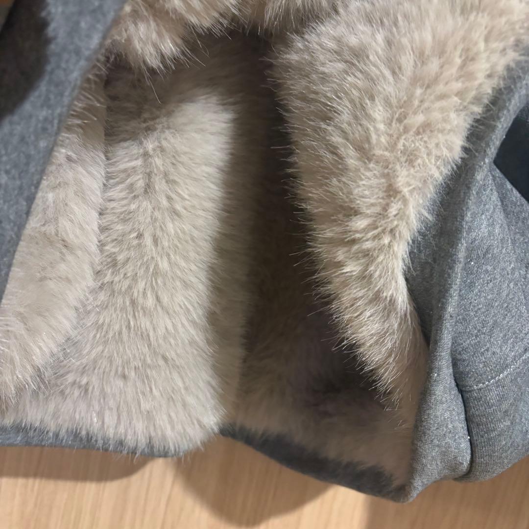 【新品】andwang kirakira 2way fur zipup