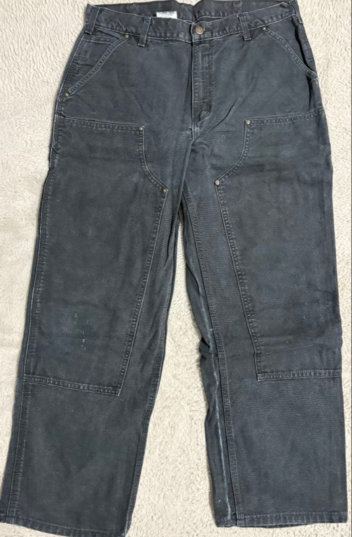 Carhartt カーハート ダブルニー　ペインターパンツ ブラック 黒 古着