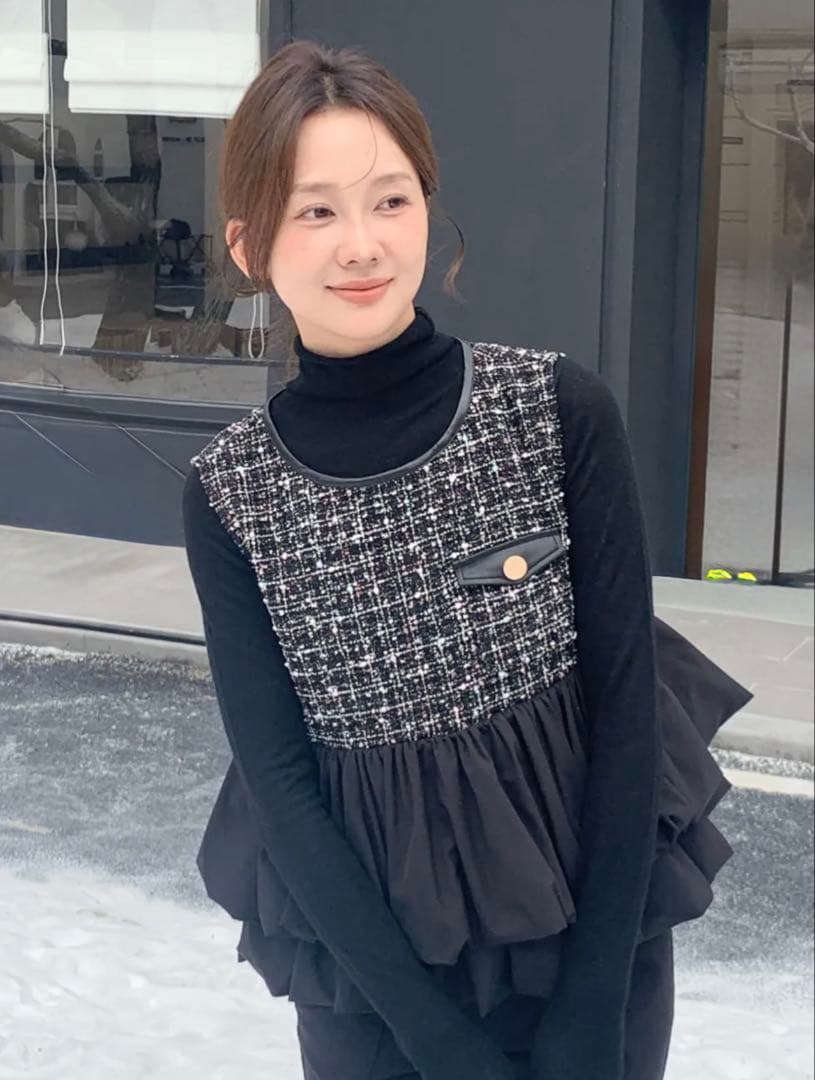 BIRTHDAY BASH ツイードドッキングトップス