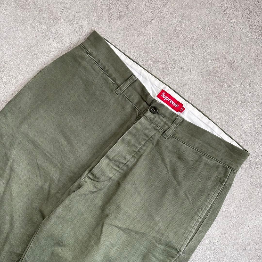 Supreme シュプリーム オリーブ チノパン グリーン サイズ30