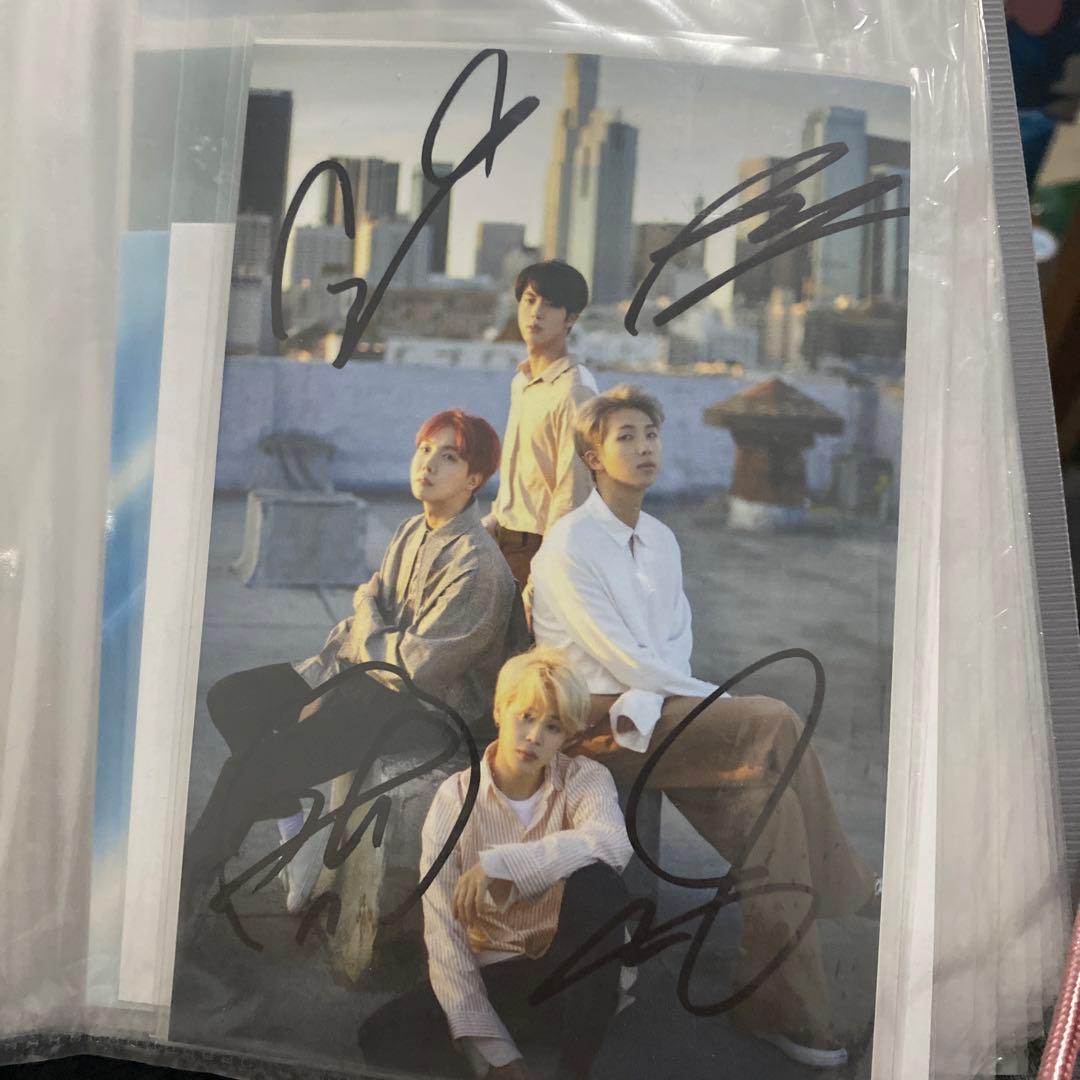 防弾少年団　バンタン　サイン　直筆　ポストカード