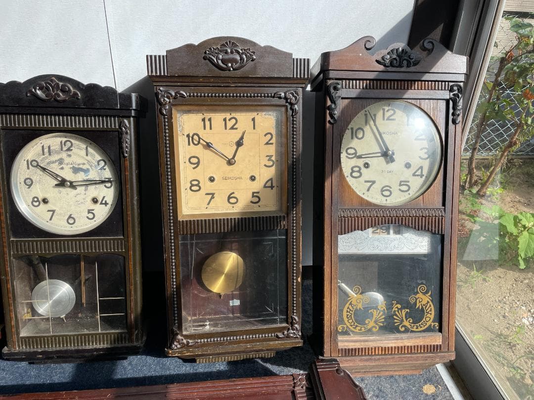 ボンボン時計 振り子時計 レトロ アンティーク 5点まとめ売り木製