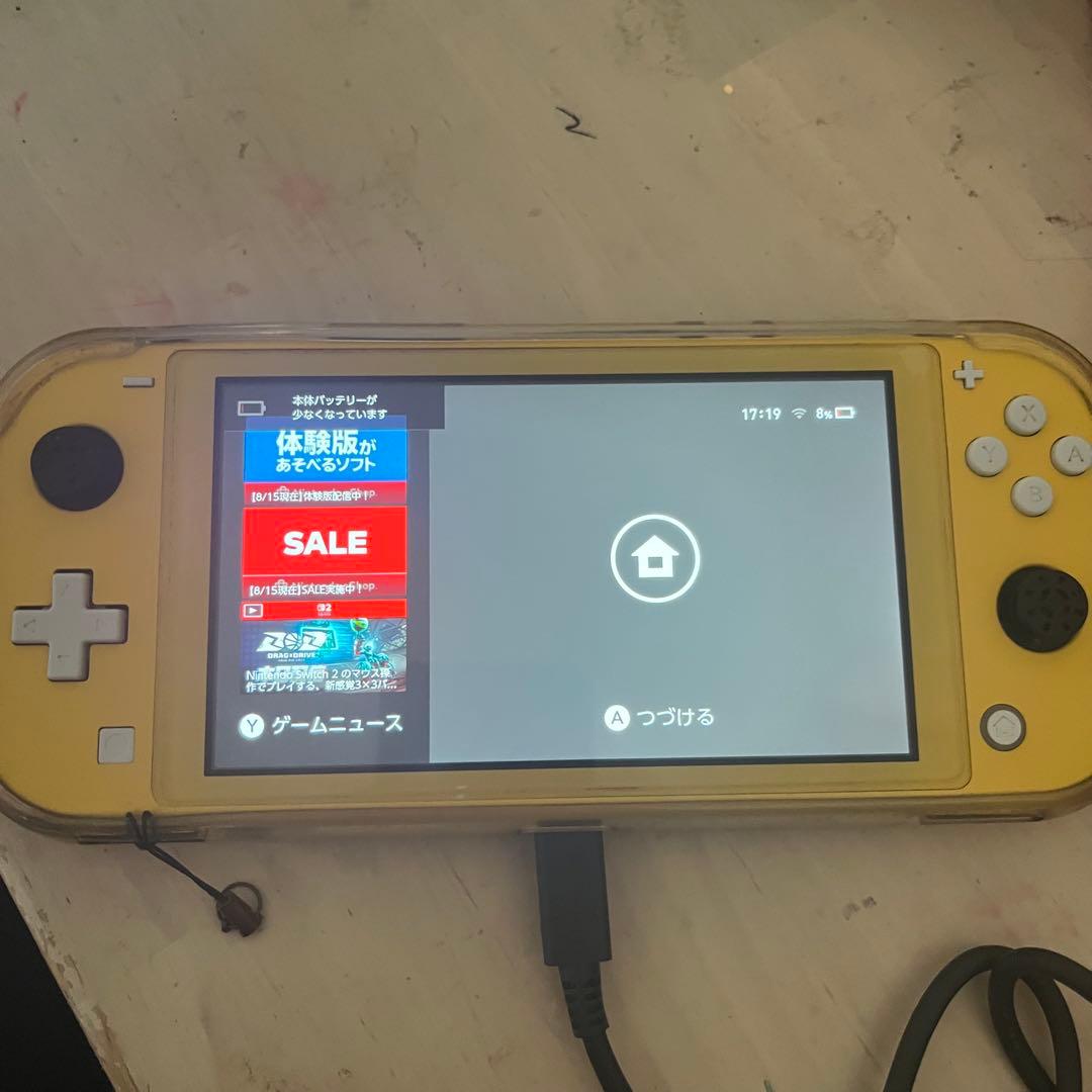 Nintendo Switch Lite ジャンク イエロー 充電器付き