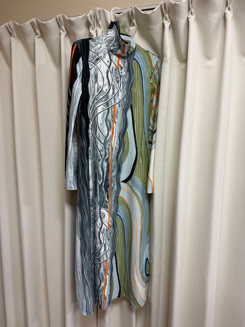 試着のみ21AW mame kurogouchi マーブルワンピース