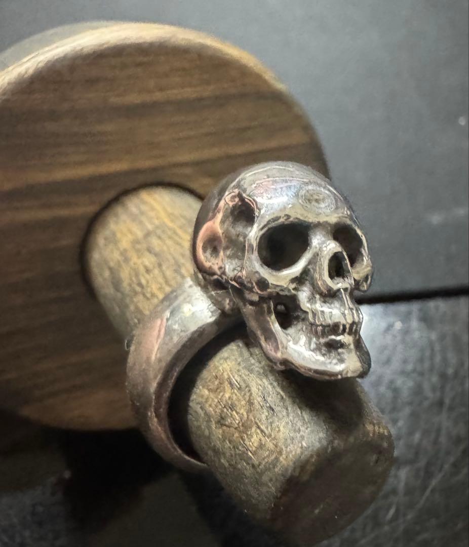 ハンドメイド　スカルヘッドリング　シルバー925