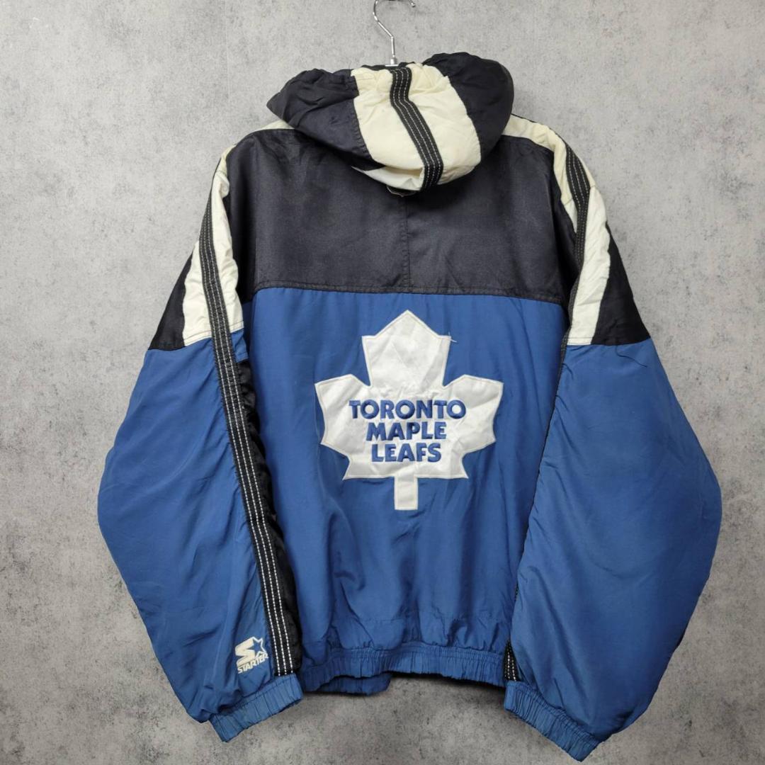 古着 90s スターター NHL トロントメープルリーフス ナイロンジャケット