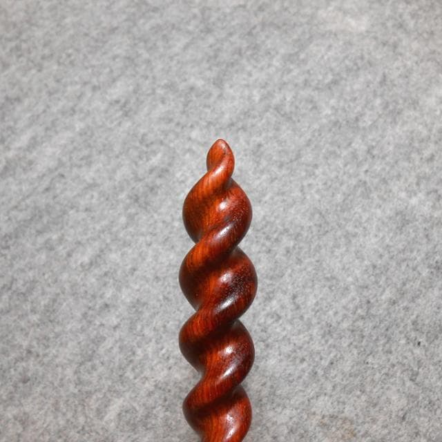 木彫りのかんざし（一本挿し）ネジネジタイプ　週末セール！！