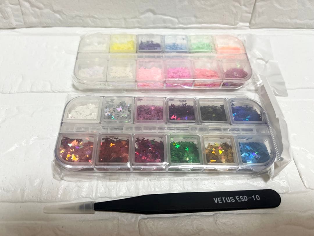 花信風 24色 極薄ネイルパーツ蝶