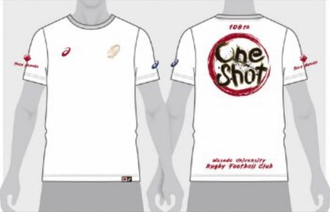 アシックス WURFC 早稲田大学ラグビー蹴球部 Tシャツ 野中健吾 ラグビー部