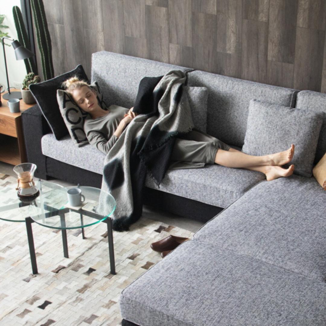 【セット売り】アルモニア カウチソファ 3人掛け 幅240cm　1/2