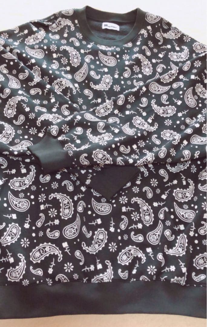 Nissy ブランド naptime 総柄SWEAT-BLACK