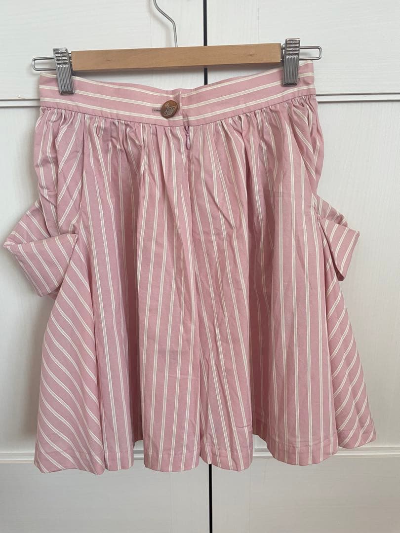 ヴィヴィアンウエストウッド　レッドレーベル　ピンク ストライプ フレアスカート