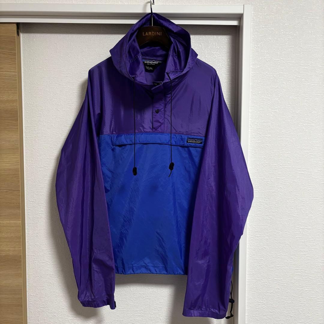 【80s】patagoniaフェザーウェイトシェルプルオーバーアノラックパーカー
