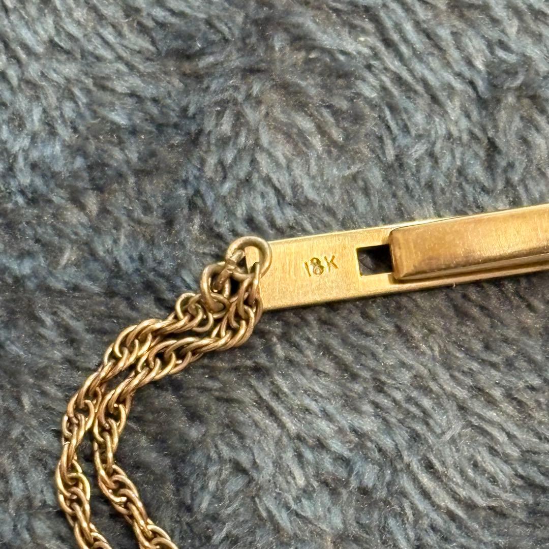 貴金属★18K★チェーン付きネクタイピン★