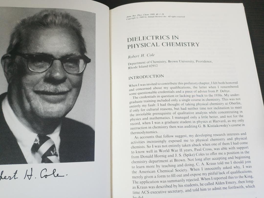 ANNU REV PHYS CHEM v40 1989 物理化学年次学術雑誌