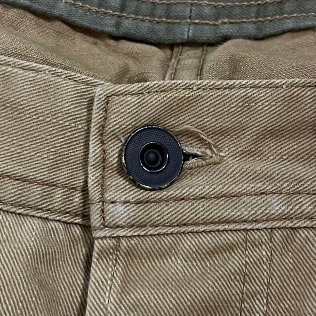 フリーホイーラーズ ロングショアマン ベージュ ワークパンツ 34×34