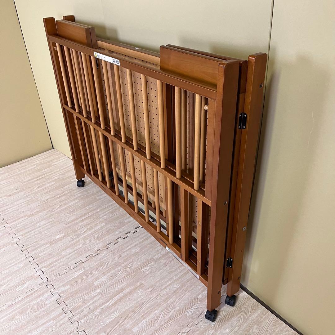 除菌清掃済　日本製　スリーピー　折畳　ワンタッチハイベッド　チェルシー　ブラウン