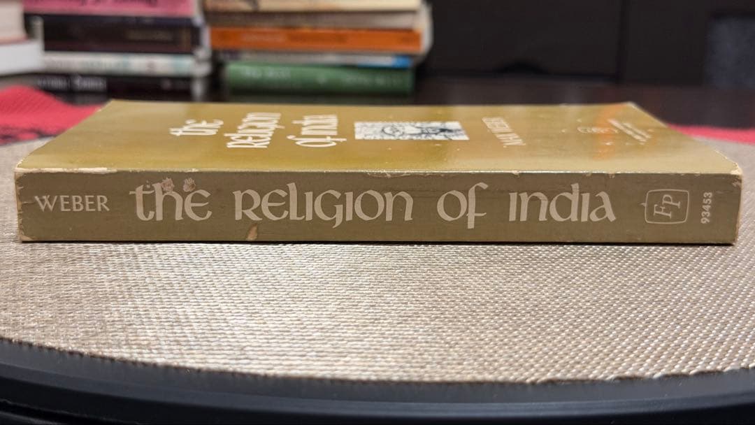 希少　The Religion of India by Max Weber