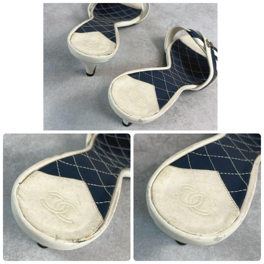 靴 Vintage Chanel Leather Sandals 38