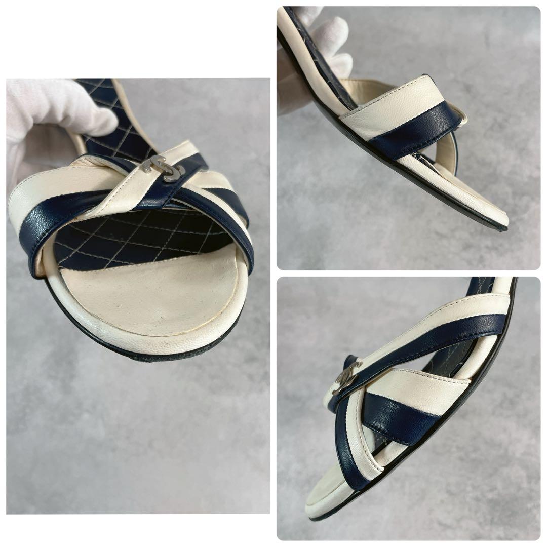 靴 Vintage Chanel Leather Sandals 38