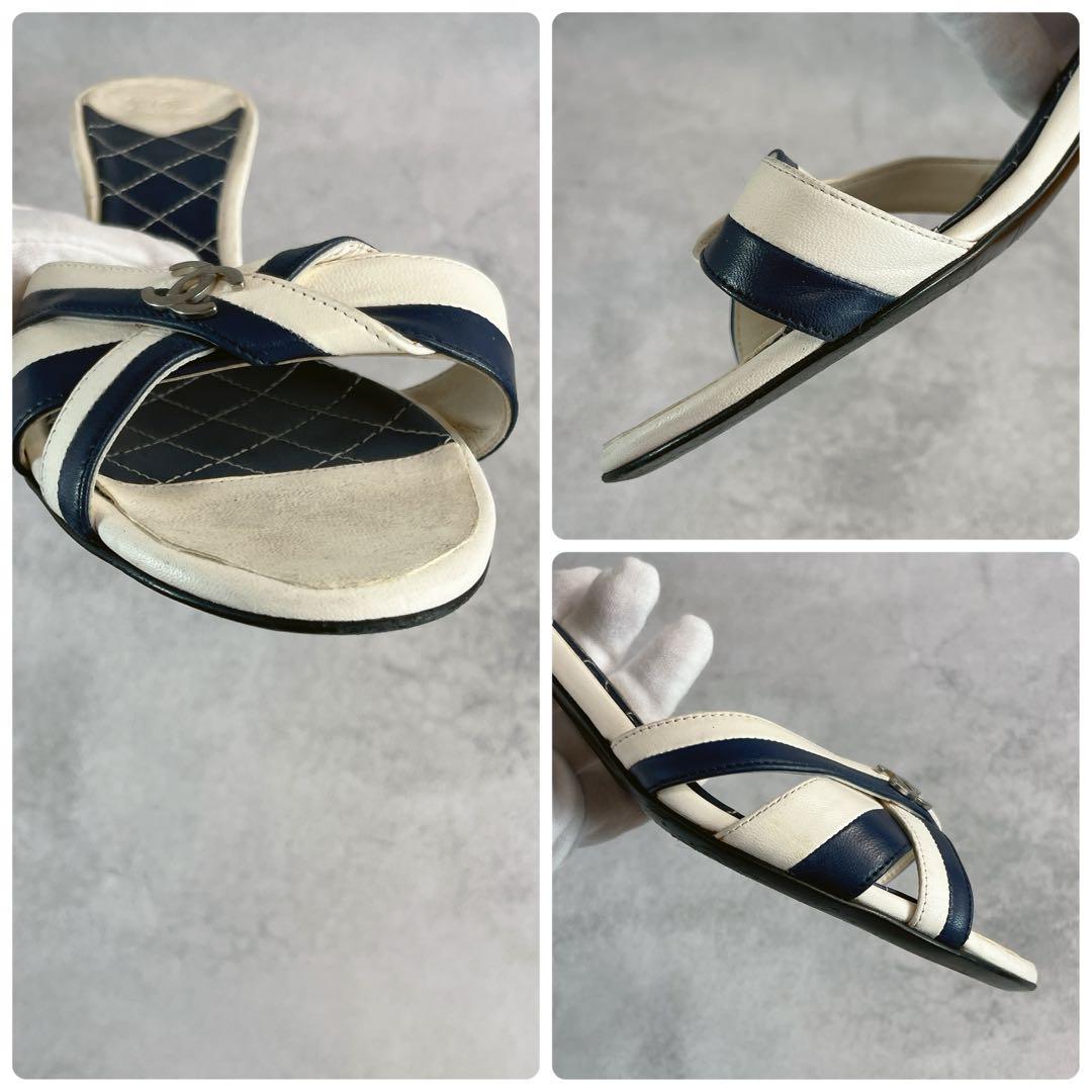 靴 Vintage Chanel Leather Sandals 38