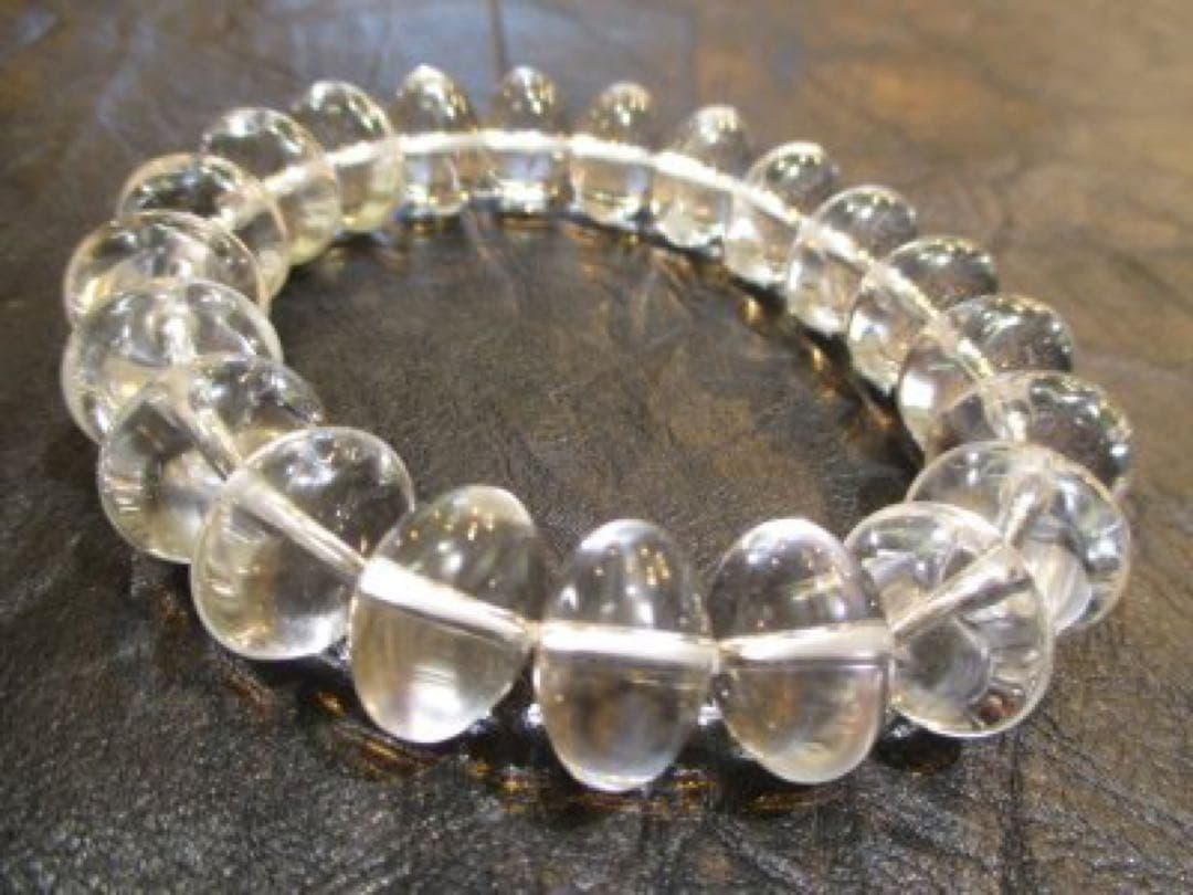 【トップグレード５Ａ高品質(超透明)】ブラジル産天然本水晶みかん玉ブレスレット