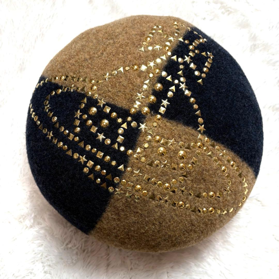 Vivienne Westwood オーブ スタッズ付き ベレー帽 S〜M