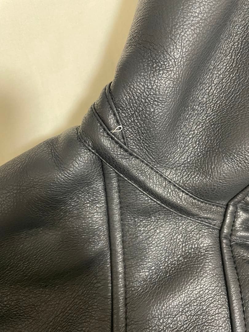 andrea&co. フェイクレザーボアブルゾン　ブラック　AUBREY