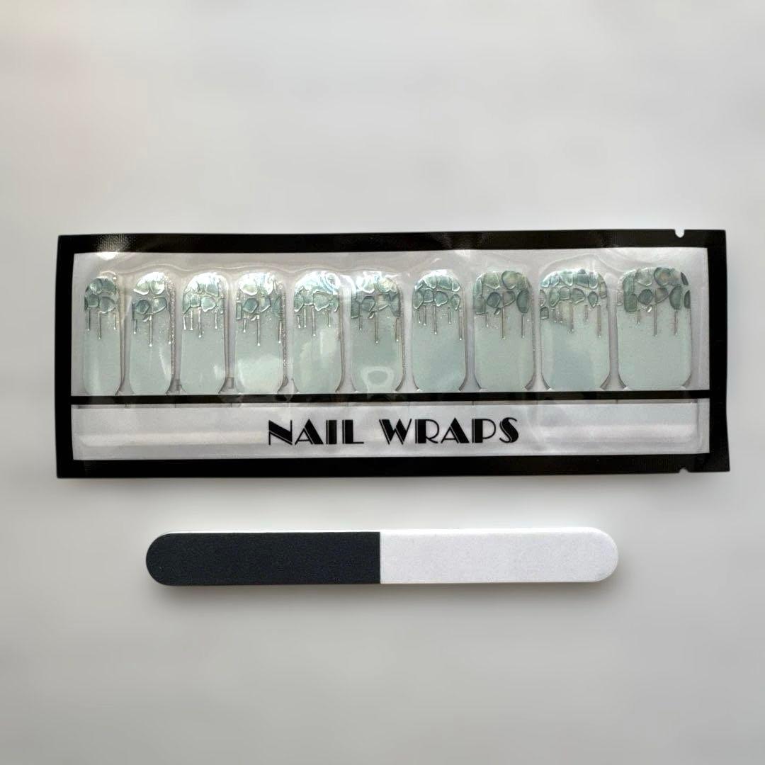 ネイルシール 20Pcs 爪やすり付き ネイルステッカー ジェルネイルシール