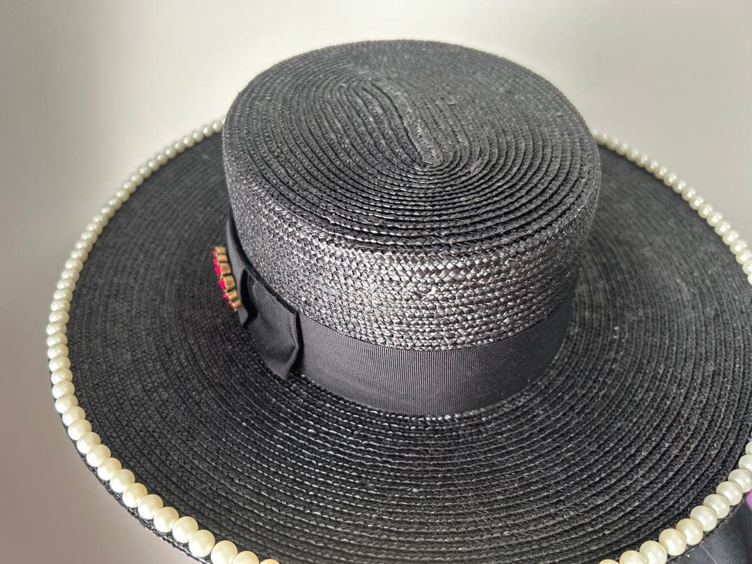 GUCCI カンカン帽 ブラック