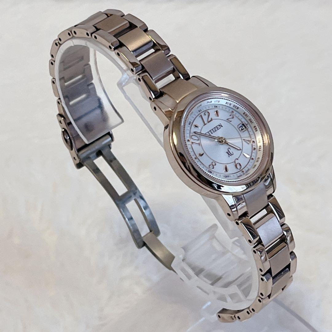 【美品】 シチズン xC クロスシー エコドライブ電波時計 レディース腕時計