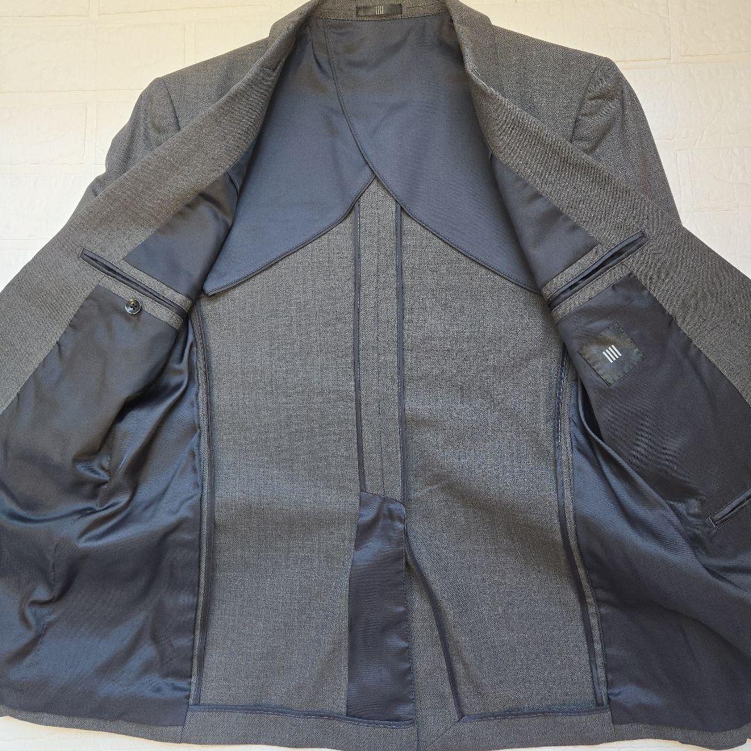 【極美品✨】スーツセレクト　メンズ　スーツ　スリーピース　グレー　標準体型