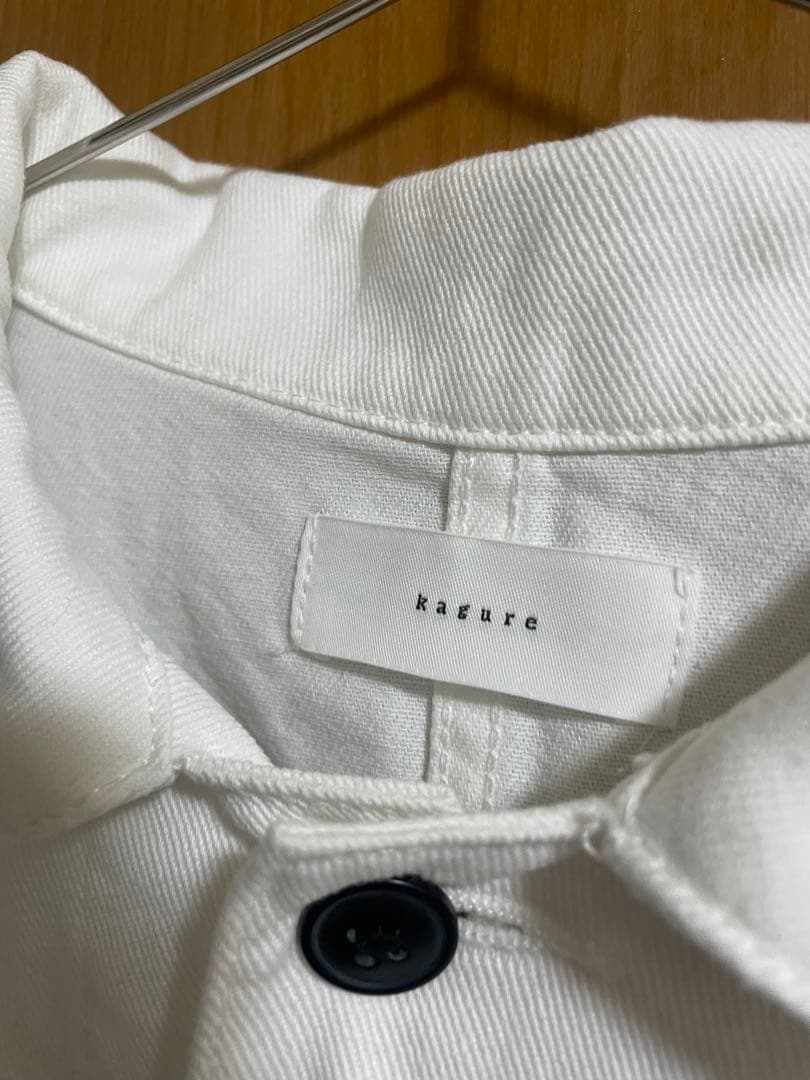 かぐれ　デニムカバーオール ジャケット 2 ホワイト