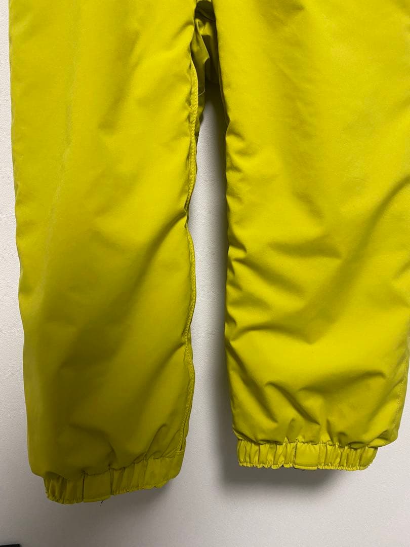 Montbell スキーウェア 子ども用フード付きジャンプスーツ　明るい黄色