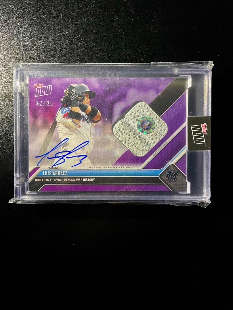 25枚限定 Topps now luis arraez マーリンズ初サイクル安打