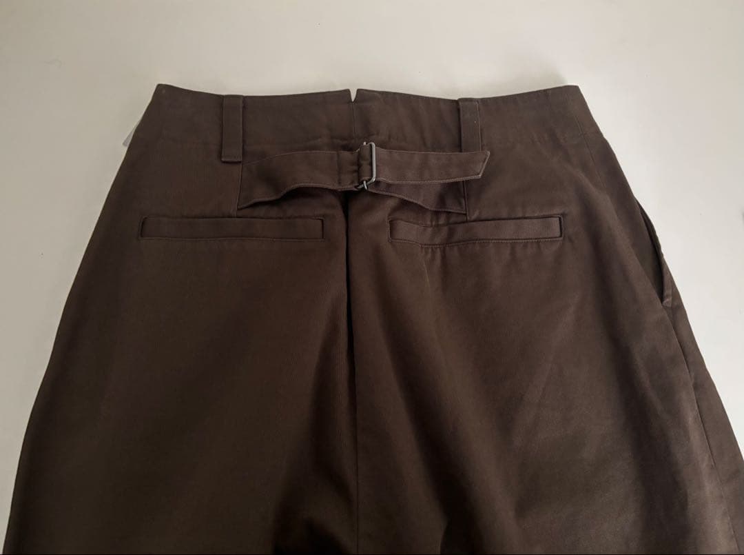 2022AW マーガレットハウエル コットンパンツ2 茶