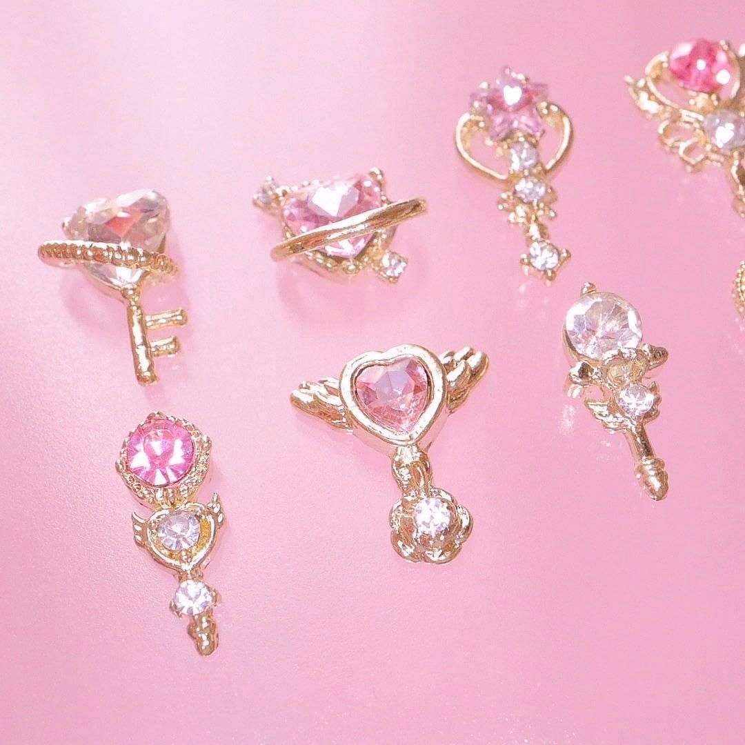 Moon rod nail parts Set 8P ♥︎·₊