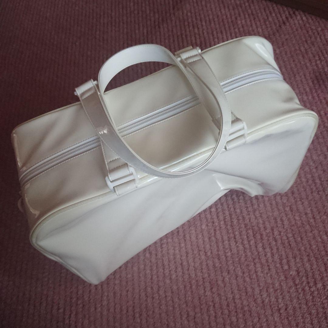 に*く様 新品未使用 ユニクロ 錦織圭 ボストンバッグ エナメル ホワイト②