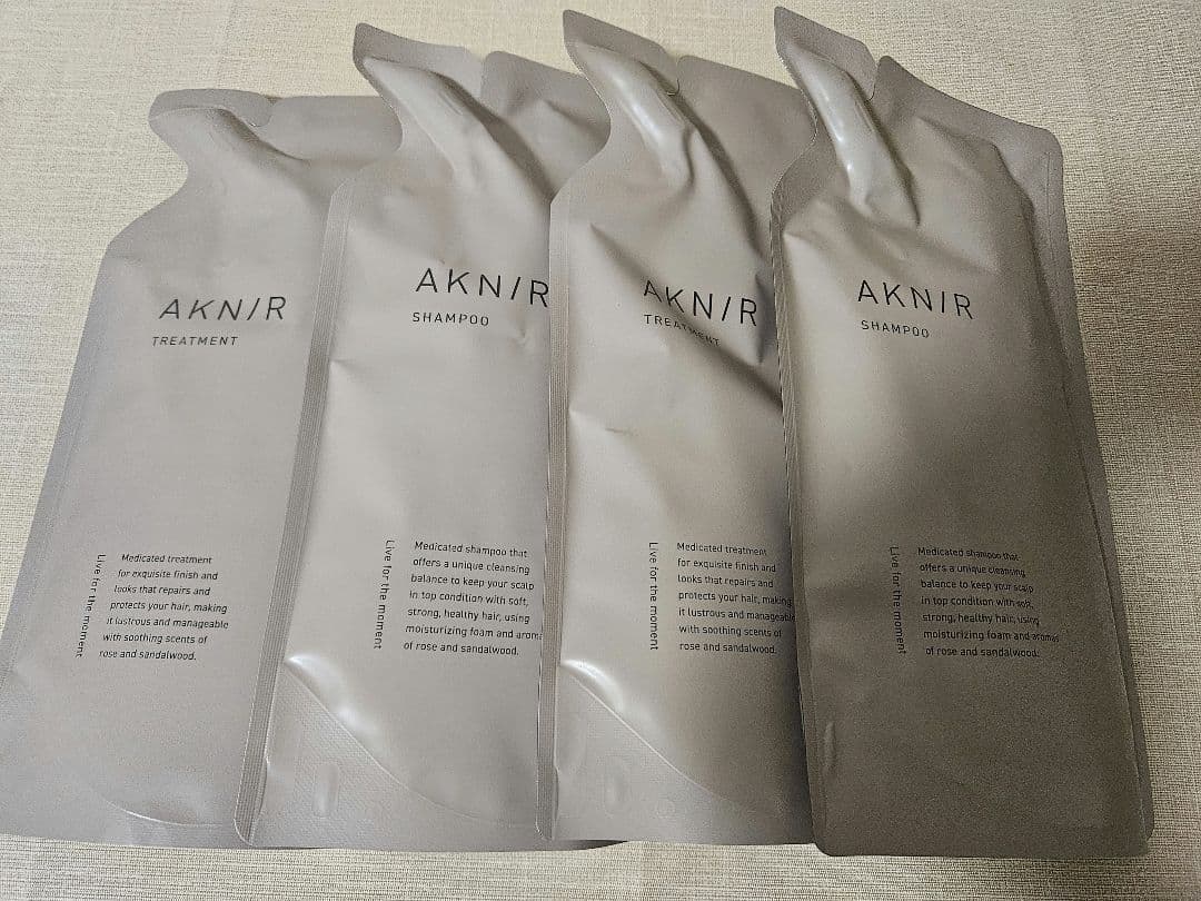 AKNIR シャンプー＆トリートメントセット×2 ローズ×サンダルウッド