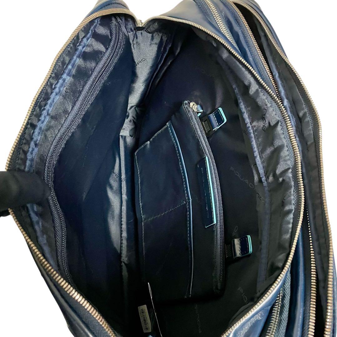 ✨希少美品✨PIQUADRO ブルースクエアコレクション 2wayブリーフケース