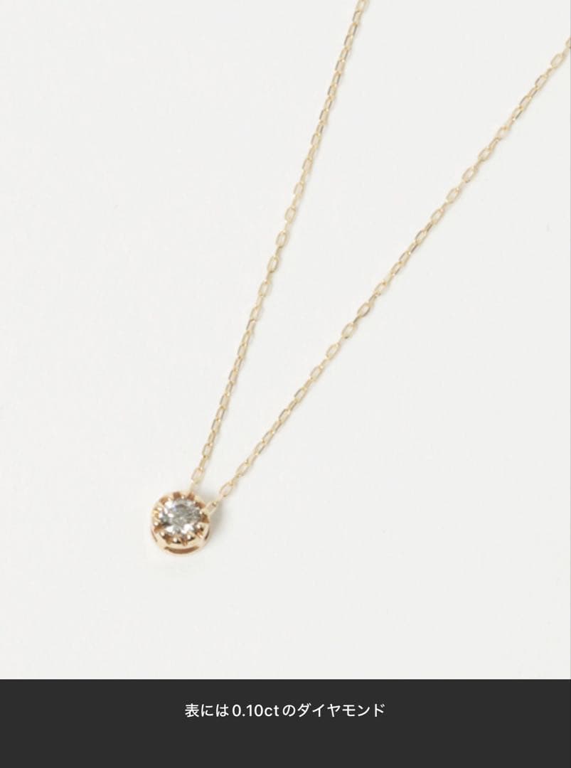 JewelclosetbyL&Co. K10 ダイヤモンドイニシャル ネックレス