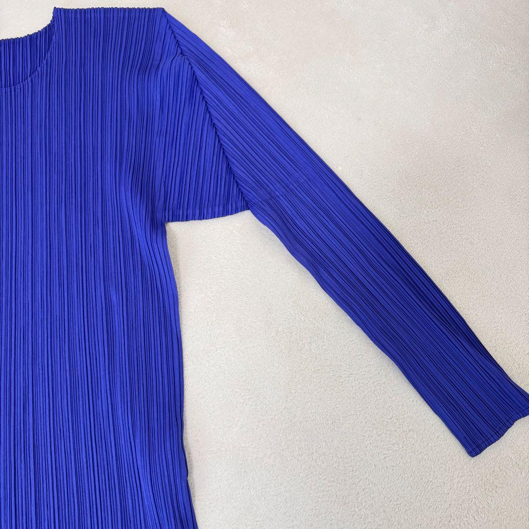 極美品✨ISSEY MIYAKE プリーツ　パープル　長袖　トップス