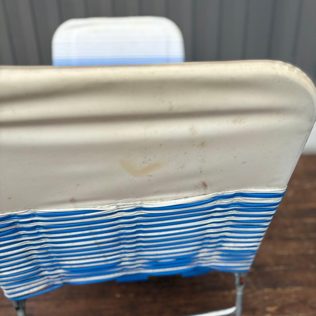 昭和レトロ ビーチチェア サマーベッド リクライニングチェア アウトドア ベンチ