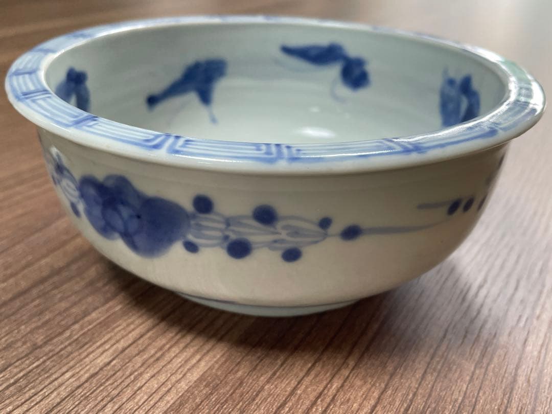 【現状品】古伊万里 染付 花蝶柄 菓子鉢10個セット アンティーク レトロ 陶器